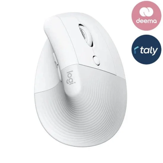 Logitech LIFT Vertical Ergonomic W/L BT Mouse - Pale Grey